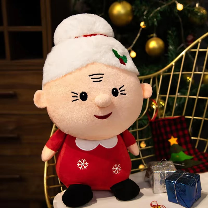20CM Cute Christmas Series Doll Santa Claus Elk Plush Toy Stuffed Soft Snowman Deer Toys for Kids Girls Xmas Gift Decor Props