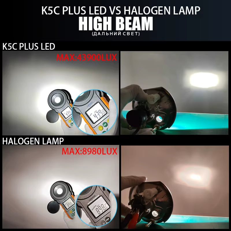 140W K5C plus H7 H11 H1 H4 Led Headlight Bulb 4300K LED HB3 HB4 Double Copper Tube Led Light Kit for Car 12V 2PCS