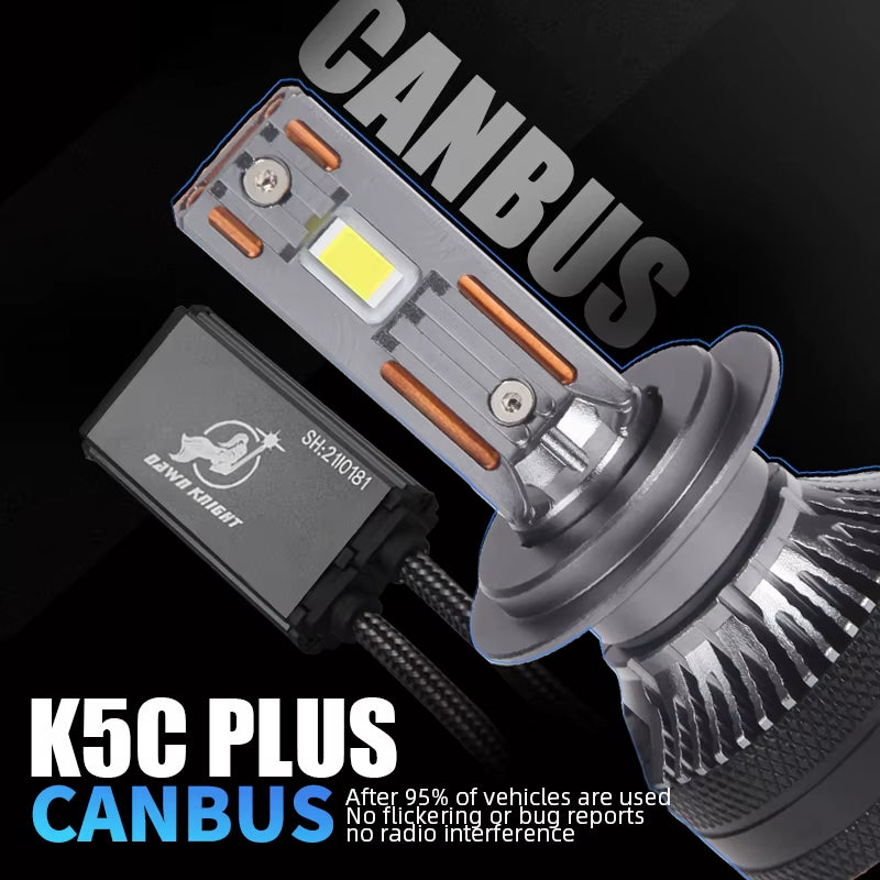 140W K5C plus H7 H11 H1 H4 Led Headlight Bulb 4300K LED HB3 HB4 Double Copper Tube Led Light Kit for Car 12V 2PCS
