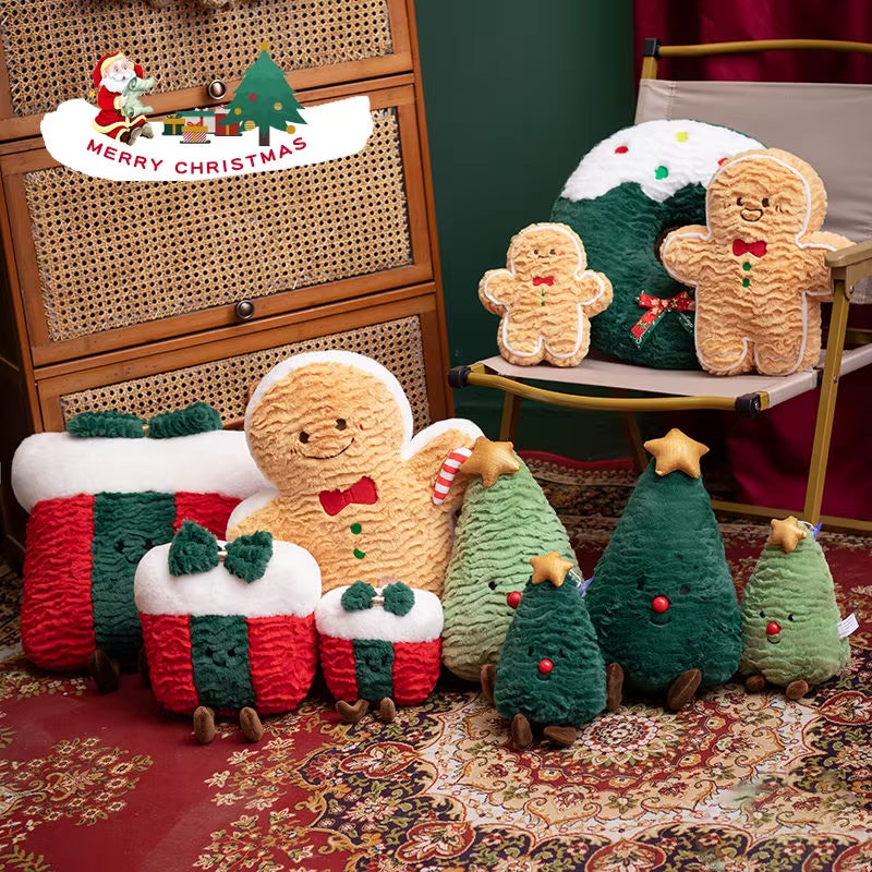 20CM Cute Christmas Series Doll Santa Claus Elk Plush Toy Stuffed Soft Snowman Deer Toys for Kids Girls Xmas Gift Decor Props