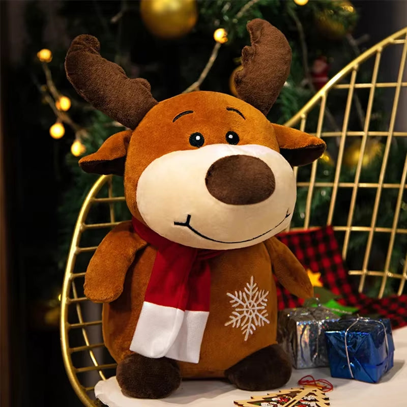 20CM Cute Christmas Series Doll Santa Claus Elk Plush Toy Stuffed Soft Snowman Deer Toys for Kids Girls Xmas Gift Decor Props