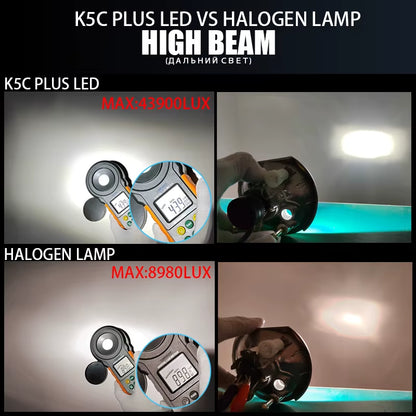 140W K5C plus H7 H11 H1 H4 Led Headlight Bulb 4300K LED HB3 HB4 Double Copper Tube Led Light Kit for Car 12V 2PCS