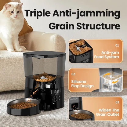 NNEOBA Smart Control Automatic Pet Feeder for Cats and Dogs